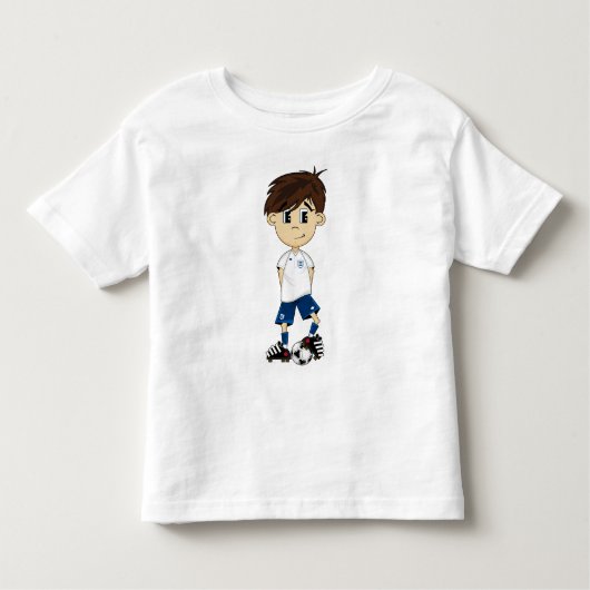 かわいいイングランドのサッカーボーイティー トドラーTシャツ (正面)