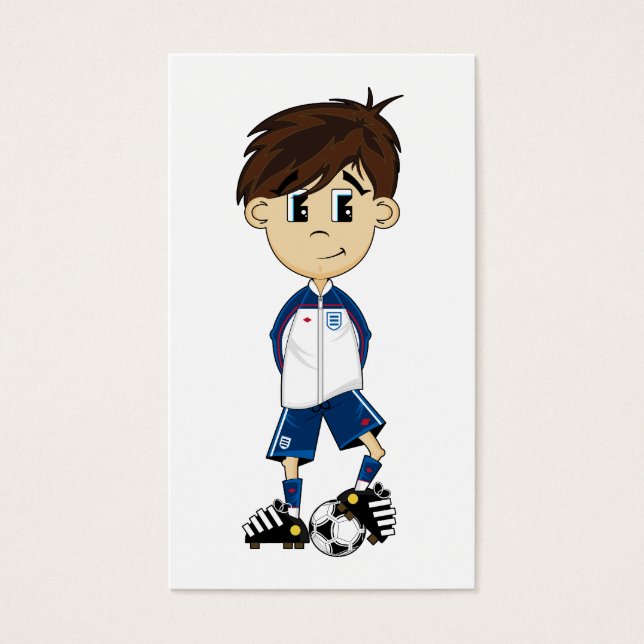 かわいいイングランドサッカー少年ブックマーク (正面)
