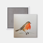 かわいいイングリッシュロビン マグネット (正面/裏面)