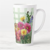 かわいいインコと花 カフェラテマグ (右)