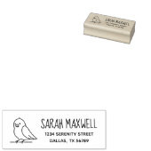 かわいいインコのオウム鳥のアドレス ラバースタンプ (押印)