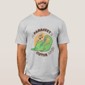 かわいいインコの鳥の動物 Tシャツ (正面)