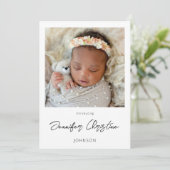 かわいいインスタント ツー フォト 誕生のお知らせ 4 招待状 (スタンド正面)