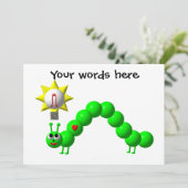 かわいいインチワームとアイディア 招待状 (スタンド正面)