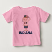 かわいいインディアナ米国の子供のTシャツ ベビーTシャツ (正面)