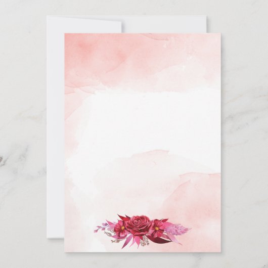 かわいいインディアン結婚式招待状テンプレート セーブザデート (裏面)