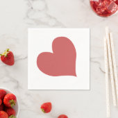 かわいいインディアン赤いハート スタンダードカクテルナプキン (インサイチュ)