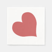 かわいいインディアン赤いハート スタンダードカクテルナプキン (正面)