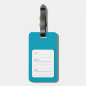 かわいいインド象の子供パターン旅行ラベル ラゲッジタグ (裏面縦)