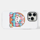 かわいいイースターうさぎのかご iPhoneケース (裏面横)