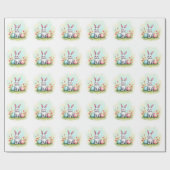 かわいいイースターうさぎコレクション ラッピングペーパー (フラット)