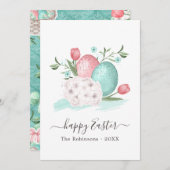 かわいいイースターおめでとう シーズンカード (正面/裏面)