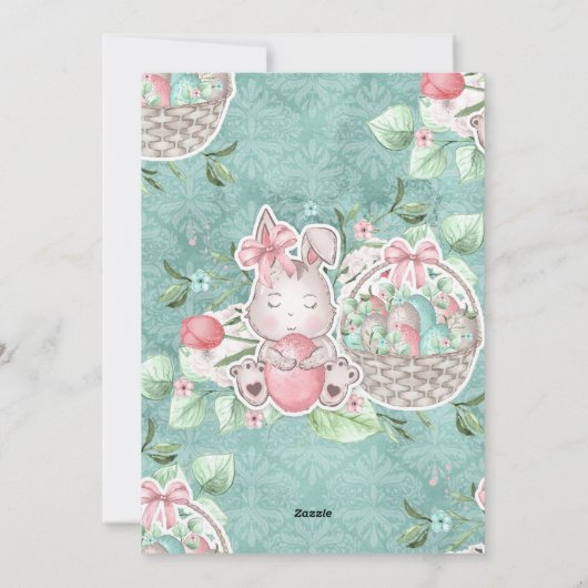 かわいいイースターおめでとう シーズンカード (裏面)