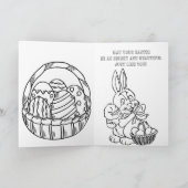 かわいいイースターぬりえカード（カラー版） カード (内部)