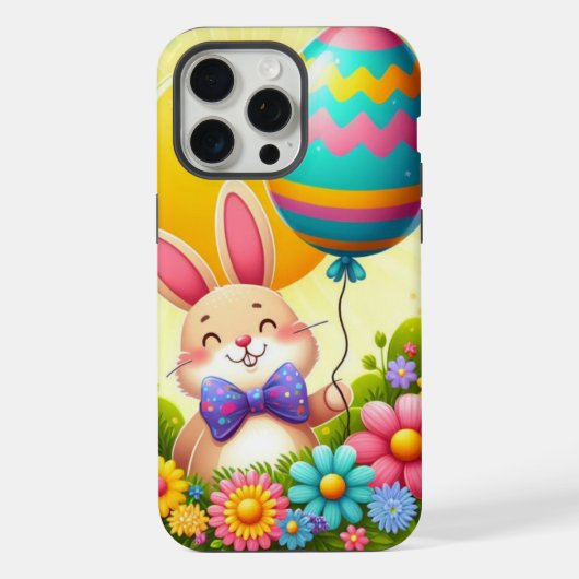 かわいいイースターのうさぎ iPhoneケース (裏面)