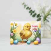 かわいいイースターのひよこ 1, イースター ポストカード (スタンド正面)