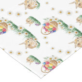 かわいいイースターのウサギおよび卵はテーブルのランナーを模造します ショートテーブルランナー (コーナー)