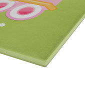 かわいいイースターのウサギの列車の休日のまな板 カッティングボード (角)