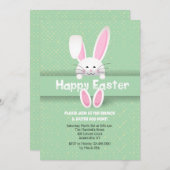 かわいいイースターのウサギの招待状 招待状 (正面/裏面)