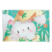 かわいいイースターのウサギの水彩画|の枕カバー 枕カバー (正面左)