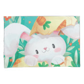 かわいいイースターのウサギの水彩画|の枕カバー 枕カバー (正面右)