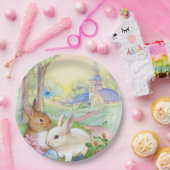 かわいいイースターのウサギの紙皿 ペーパープレート (パーティー)