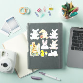 かわいいイースターのウサギ シール (iPadカバー)