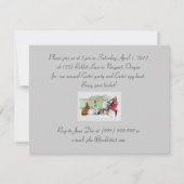 かわいいイースターのウサギ-ヴィンテージのイースターパーティー 招待状 (裏面)