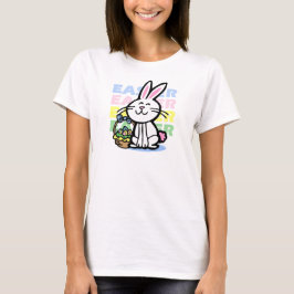 かわいいイースターのウサギ Tシャツ