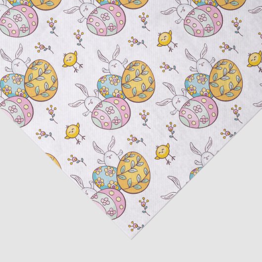 かわいいイースターの卵タイル模様 薄葉紙 (詳細)