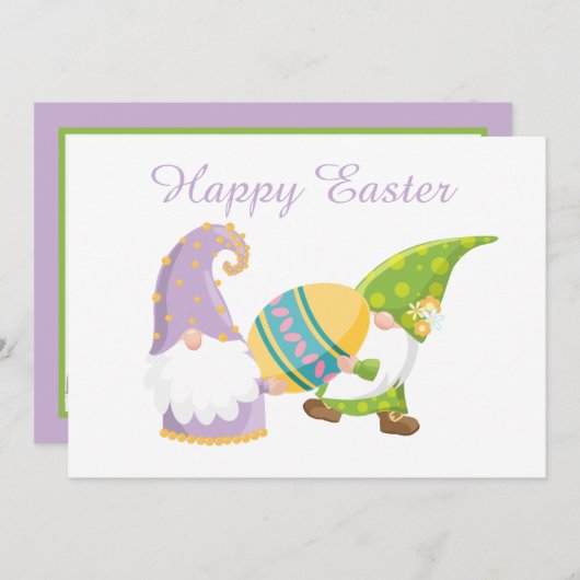 かわいいイースターの卵格言 シーズンカード (正面/裏面)