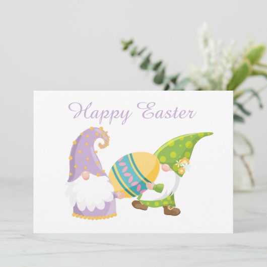 かわいいイースターの卵格言 シーズンカード (スタンド正面)