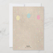 かわいいイースターの誕生日のハンプティ義務 シーズンカード (裏面)