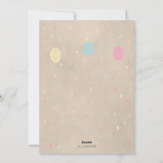 かわいいイースターの誕生日のハンプティ義務 シーズンカード (裏面)