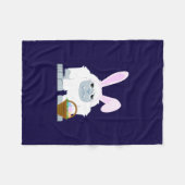 かわいいイースターイェティ フリースブランケット (正面(横))