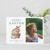 かわいいイースターウォーターカラーバニー シーズンカード (スタンド正面)