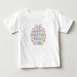 かわいいイースターウサギの子供用シャツ - ハッピーイースター春 ベビーTシャツ