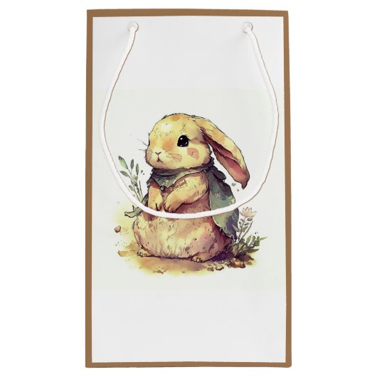 かわいいイースターウサギ スモールペーパーバッグ (裏面)