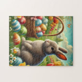 かわいいイースターエッグとバニーラビットパズル ジグソーパズル (横)