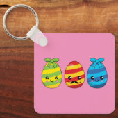 かわいいイースターエッグとリボン キーホルダー (正面)