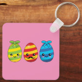 かわいいイースターエッグとリボン キーホルダー (裏面)