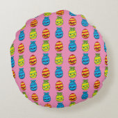 かわいいイースターエッグとリボン ラウンドクッション (裏面)