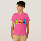 かわいいイースターエッグとリボン Tシャツ (正面フル)