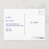 かわいいイースターエッグぬりえグリーティングカード（子供用） ポストカード (裏面)