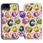 かわいいイースターエッグのキャラクター INCIPIO iPhoneウォレットケース (フォリオ Open)