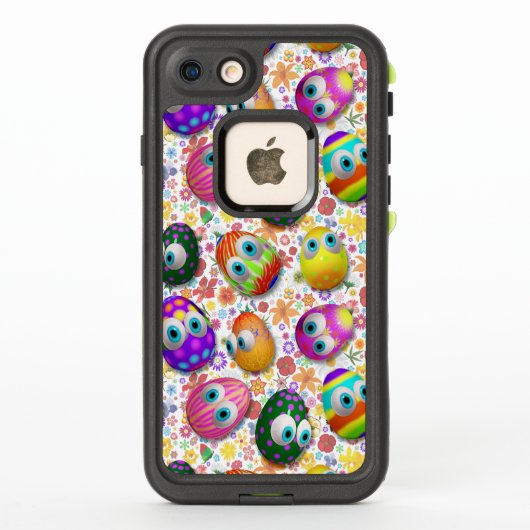 かわいいイースターエッグのキャラクター LifeProof iPhoneケース (裏面)