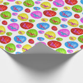 かわいいイースターエッグのパターンパーティーラップ ラッピングペーパー (角)