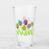 かわいいイースターエッグの花の休日のパーティ タンブラーグラス (裏面)