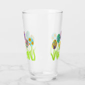 かわいいイースターエッグの花の休日のパーティ タンブラーグラス (左)