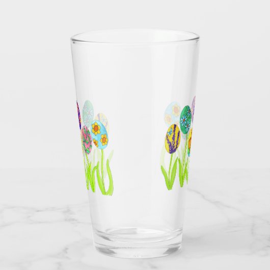 かわいいイースターエッグの花の休日のパーティ タンブラーグラス (右)